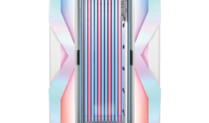 Sunrise 7200 Hybrid Stand-Up Tanning Booth with 3D Sound and Maximum Comfort Cooling System