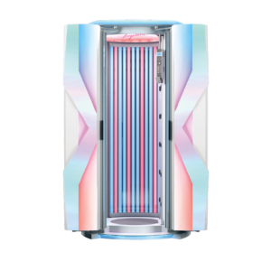 Sunrise 7200 Hybrid Stand-Up Tanning Booth with 3D Sound and Maximum Comfort Cooling System